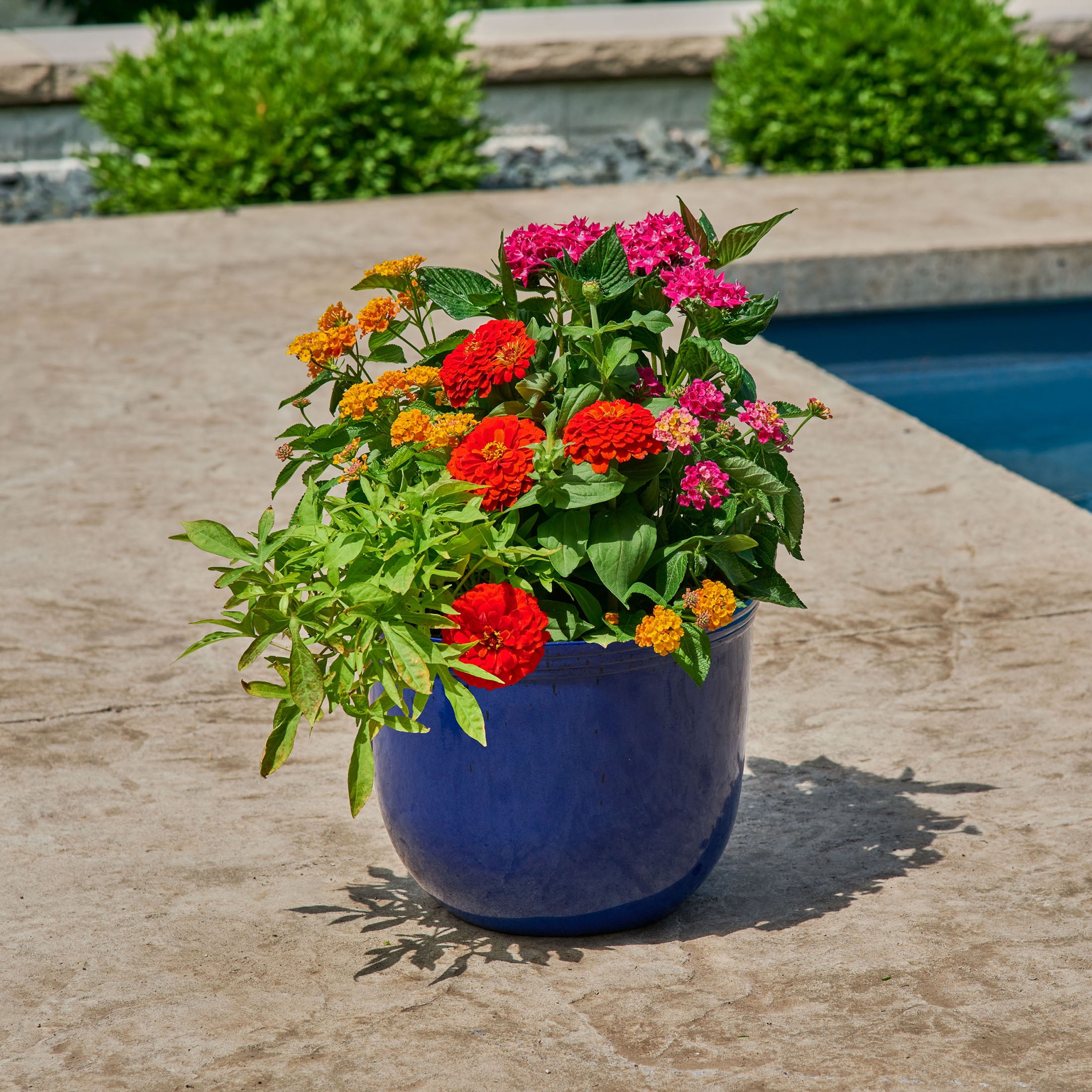 (3 pack) Better Homes & Gardens Meadow 12-Inch Blue Planter for Indoor & Outdoor Use