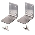 thumbnail image 1 of 2pcs Right Angle Brackets Home Stainless Steel Shelf Brackets with Screws, 1 of 7