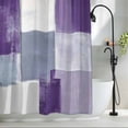 thumbnail image 2 of Gradient Style Fabric Shower Curtain Purple Gray Washable Shower Curtains for Bathroom, Waterproof Bath Curtain with Hooks Home Decor 36x72in, 2 of 8