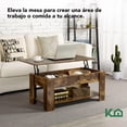 thumbnail image 3 of Mesa de Centro Elevable De Madera Con Compartimento Oculto cafe, 3 of 8