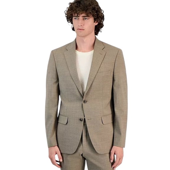 Tommy Hilfiger Mens Modern fit Suit Jacket Blazer 38 R Beige Solid Stretch