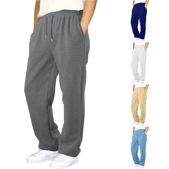 FYDUU Boys Sweatpants Casual Straight Leg Drawstring Waist Joggers Trousers Kids Baggy Sweatpants with Pockets Solid Color School Wear Stylish Slacks 15-16 Years