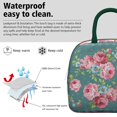 thumbnail image 3 of Lunch Bag Lunch Box for Women Reusable Insulated Lunch Cooler Bags,Large Capacity for Work Travel Picnic,Water-Resistant Pioneer Colorful Floral Lunch Tote Bag Gifts for Woman Mom Dark-green, 3 of 6