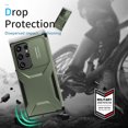 thumbnail image 4 of Dteck Case for Samsung Galaxy S24 Ultra,Shockproof TPU+PC Armor Case Slide Lens Protection Cover for Galaxy S24 Ultra,Darkgreen, 4 of 7