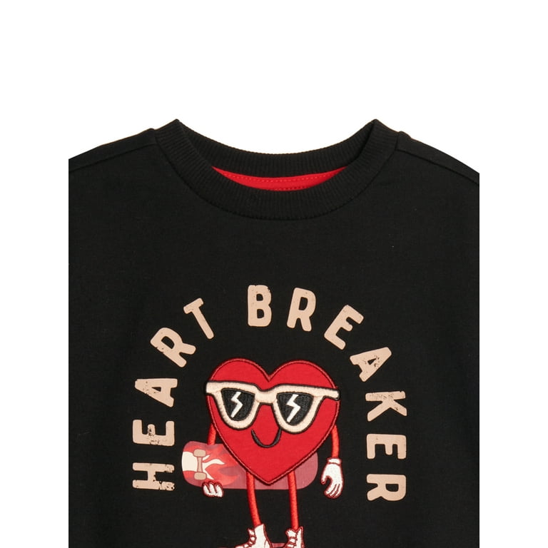 Plus Size - Little Miss Heart Breaker Cozy Fleece Crew Sweatshirt