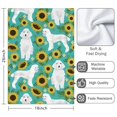 thumbnail image 3 of 2 Pcs Funny Kitchen Towels,White Poodle Dog and Sunflowers Microfiber Dish Towels,Kitchen Tea Towels,Kitchen Towel Set (18" X 26"), 3 of 3