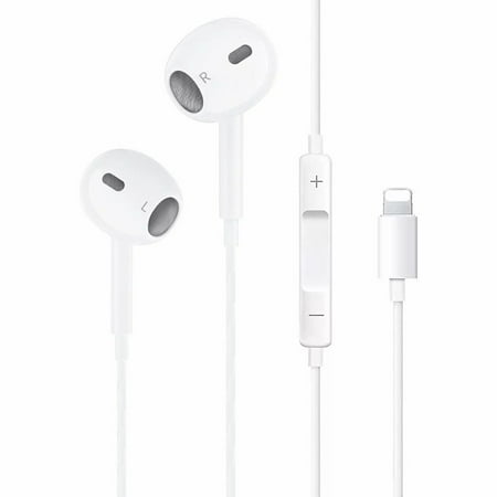 Apple Earbuds iPhone Headphones [Apple MFi Certified] Headphones with Lightning Connector (Built-in Mic and Volume Control) Compatible with iPhone 14/13/12/11/XR/XS/X/8/7 Supports All iOS Systems