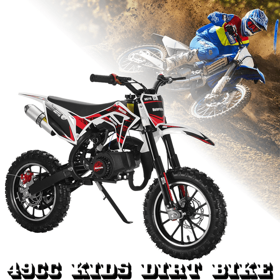 Pro-Version 49cc Kids Dirt Bike for Kid and Adluts| Kids Gift | Off-Road Tires | East to Install | Shock Absorption Springs| Soft Seat Cushion | Mini Bike for Yard Block Grasslands Sandy Use