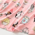 thumbnail image 3 of Defitshape Women's Cotton Nightgown Soft Pjs Summer Short Sleeve Midi Loose Cute Crew Neck Sleeping Loungewear Cup Cat 12-14, 3 of 4
