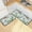 Coconuts and Green Leaves, variant on Dailycode 2 Pcs Kitchen Rug Set Non Slip Absorbent Soft Floor Mats for Kitchen Bathroom Bee Honey and Daisy 19.7"x27.6"+19.7"x47.2"