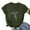 Army Green, variant on HOMBOM Easter Shirts For Women 2024 Army Green Short Sleeve T-shirts Happy Easter Round Neck Casual Tops XL