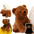 thumbnail image 2 of Kawaii Simulation Animal Brown Bear Polar Bear Plush Doll Cute Furry Bear Plush Toy Home Decor For Boys And Girls Comfort Gift, 2 of 10