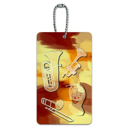 - Brass - Music Musical Instruments Band Orchestra ID Card Luggage Tag