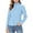 Sky Blue, variant on Women’s Fleece Zip up Jackets - Long Sleeve Stand Neck Soft Comfy Coat - Fall Winter Warm Zipper Daily Outerwear with Pockets