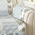 thumbnail image 4 of Reversible Patchwork Furniture Protector, Machine Washable Slipcover, Recliner, Grey, 4 of 6