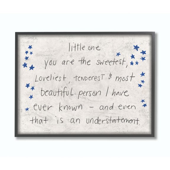 The Kids Room by Stupell Kids Inspirational Word Blue Stars Bedroom Nursery Design Framed Giclee Texturized Art by Daphne Polselli