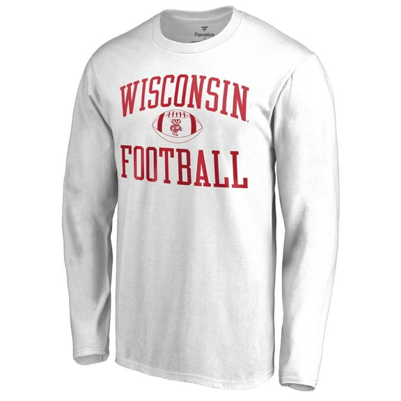 Men's White Wisconsin Badgers First Sprint Long Sleeve T-Shirt