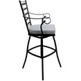 thumbnail image 2 of Outdoor/Indoor Swivel Bar Stool 30" Seat - Jordan - Cream Fabric - Black, 2 of 6
