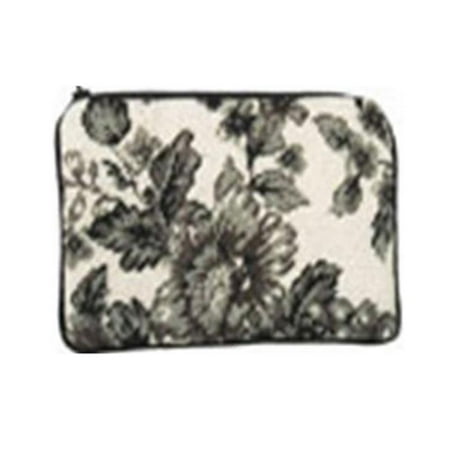 123 Creations C535CC-4.5x7 in. A-Toile-Black Needlepoint Cosmetic Case