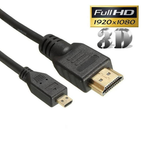 QHUDLV Micro HDMI to HDMI Cable 1M,1080p Adapter Wire,For Tablets and Phones