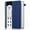 Blue, variant on Spiral Address Book with Alphabetical Tabs, Leather Password Book, Address Organizer Telephone Notebook Journal Keep Contact Safe Hardcover Large Print for Seniors Home Office 5.8″×8.2″, Black
