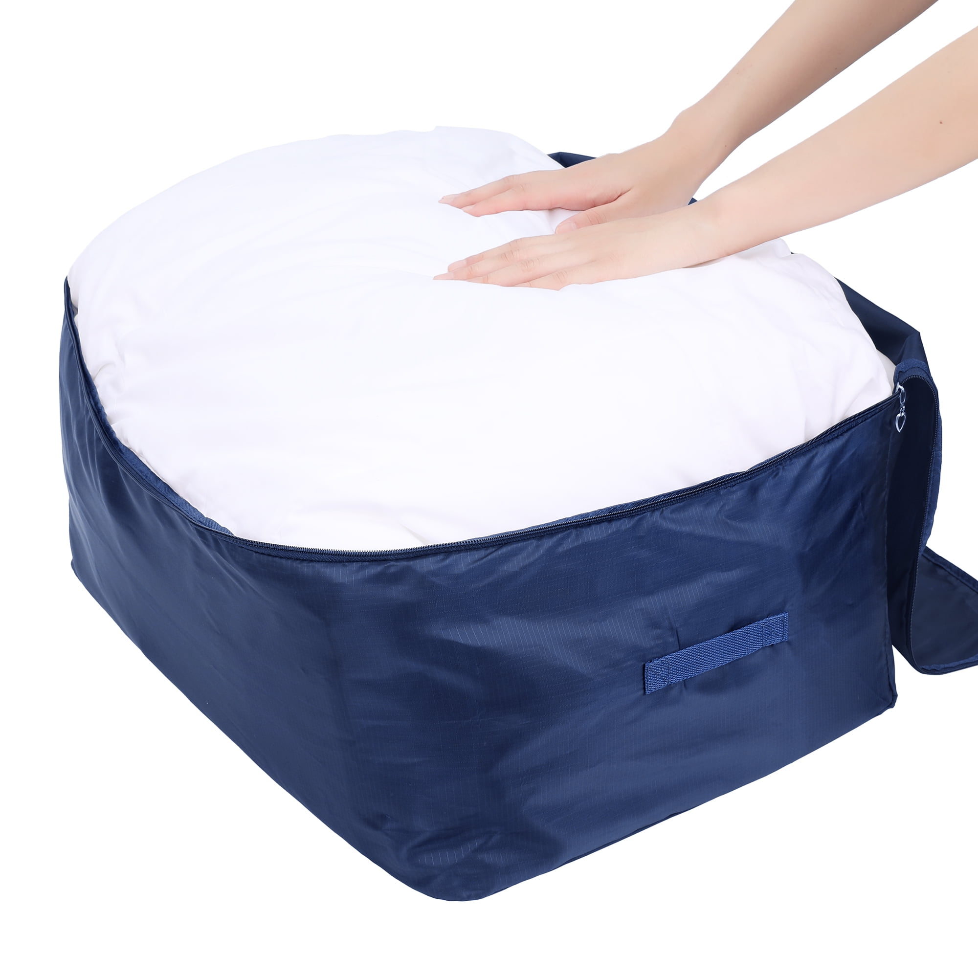 Unique Bargains 1 Pack Clothes Storage Bags Moving Bags Navy Blue 21.5*14*8in