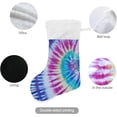 thumbnail image 3 of Coolnut Christmas Stockings 17.7 inch Spiral Tie Dye Xmas Stockings Fireplace Hanging Socks for Kids Family Christmas Decoration, 3 of 6
