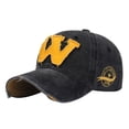 thumbnail image 2 of Womens Hats Unisex Baseball Summer Protection Casual Outdoor Sports Visor Sun Adjustable Distressed Letter Embroidered Men Caps, 2 of 3