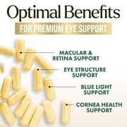 Eye Vitamins Supplements - 3x Strength Eye Health Vitamin with Lutein and Zeaxanthin - Vision Macular Health Eye Support With Zinc, Vitamins C E & Minerals, Bottled in USA - 120 Capsules