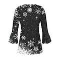 thumbnail image 5 of asdoklhq Christmas Plus Size Sweaters for Women's Fashionable Christmas Printed Casual V-neck Pullover Long Sleeved Top Dark Gray XL, 5 of 5