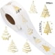 thumbnail image 3 of 500 Transparent Christmas Stickers Roll Gold Foil Tree Sealing Adhesive, Christmas Stickers Roll Gold Foil, Gold Foil Christmas Tree Stickers, Festive Window Decor, Party Supplies, Wedding Decor,, 3 of 8