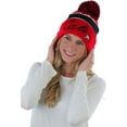 thumbnail image 5 of ToBeInStyle Unisex Soft Stretchy Beanies - Cali Print - Red W/Black Stripe - One Size, 5 of 5