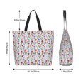 thumbnail image 5 of Pofeuu Tulips Flowers Print Reusable Grocery Bags - Washable, Foldable, Packable Tote, Large Handles, Heavy Duty, Zippered Top Pouch, 5 of 8