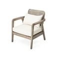 thumbnail image 2 of GDF Studio Jatas Outdoor Patio Club Chairs, Acacia Wood, Grey, 2 of 12
