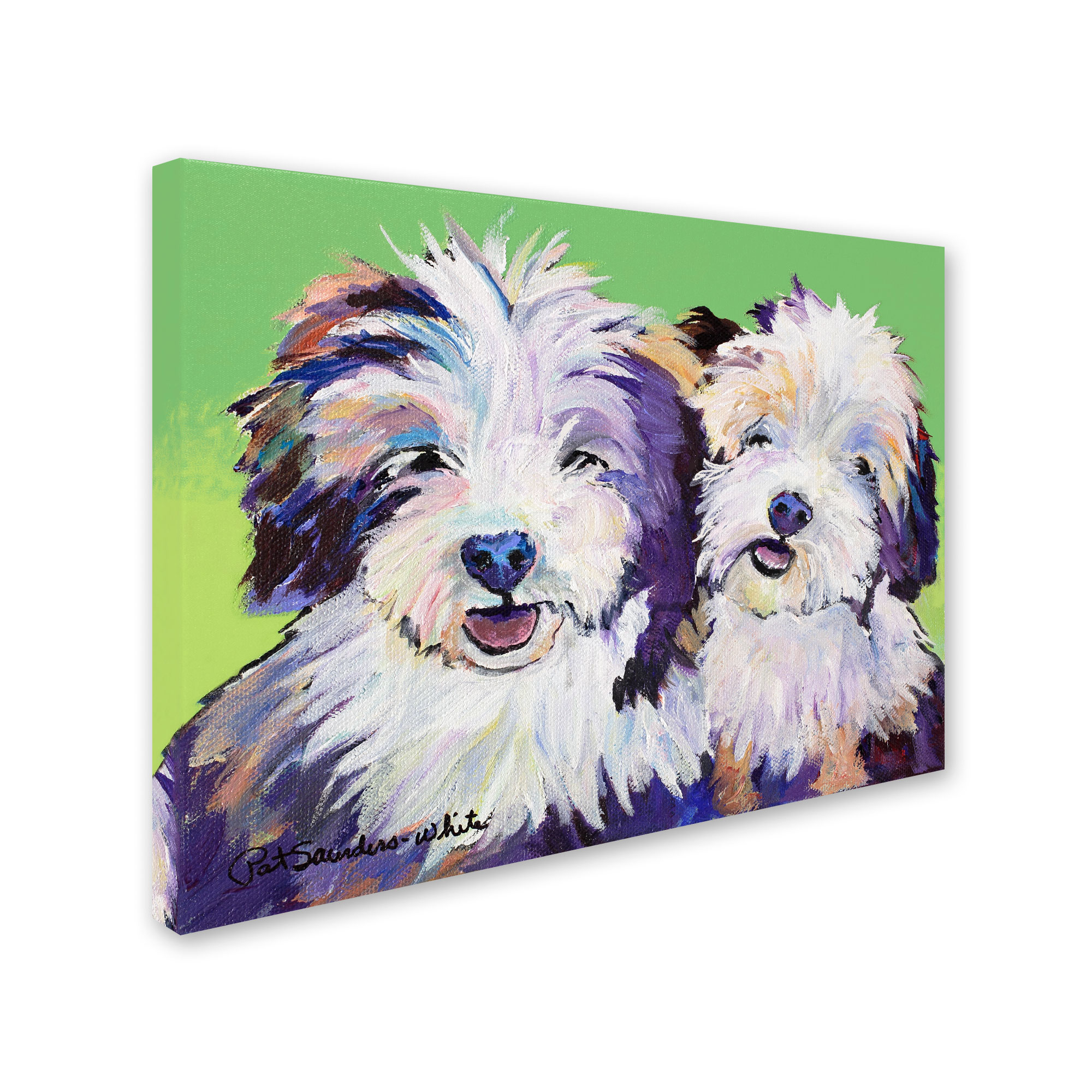 Trademark Fine Art "Litter Mates" Canvas Art by Pat Saunders-White