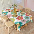 thumbnail image 3 of Pioneer Flower Floral Print Pattern Rectangle Tablecloth 60"x120", Waterproof Polyester Table Cloth, Wipeable Spillproof for Dining Camping Indoor Outdoor, 3 of 6