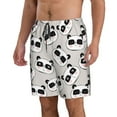 thumbnail image 2 of Kdxio Cute Panda Pattern Mens Casual Shorts - Drawstring Summer Beach Sports Shorts for Men, 2 of 9