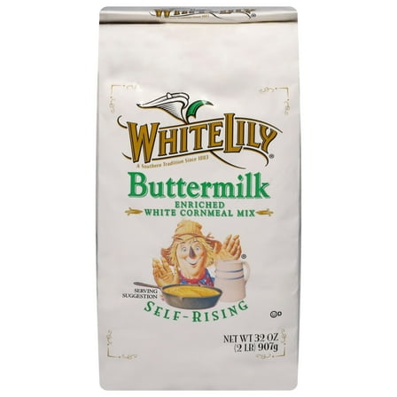 White Lily Buttermilk Self Rising Corn Meal Mix, 2 lb Bag
