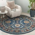 thumbnail image 2 of SAFAVIEH Blossom Lars Floral Area Rug, Blue/Green, 6' x 6' Round, 2 of 7