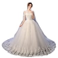 thumbnail image 1 of Vestido de novia vestido de novia largo hasta el suelo vestido de novia de novia con hombros descubiertos princesa, 1 of 1