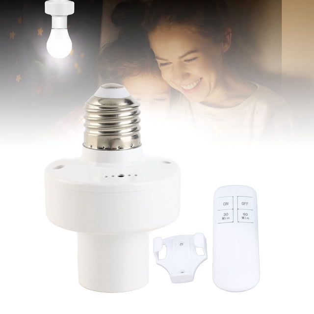 Portalámparas E26 E27, Casquillo De Bombilla Con Control Remoto ABS, Fácil De Instalar, De Bajo Consumo Para Garaje