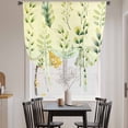 thumbnail image 3 of Sage Green Leaves Balloon Curtains for Bedroom/Front Door/Bathroom, Summer Botanical Farmhouse Leaf Tie Up Curtains 63 Inch Length Light Filtering Kitchen Curtains Shades for Windows 46"x63", 3 of 8
