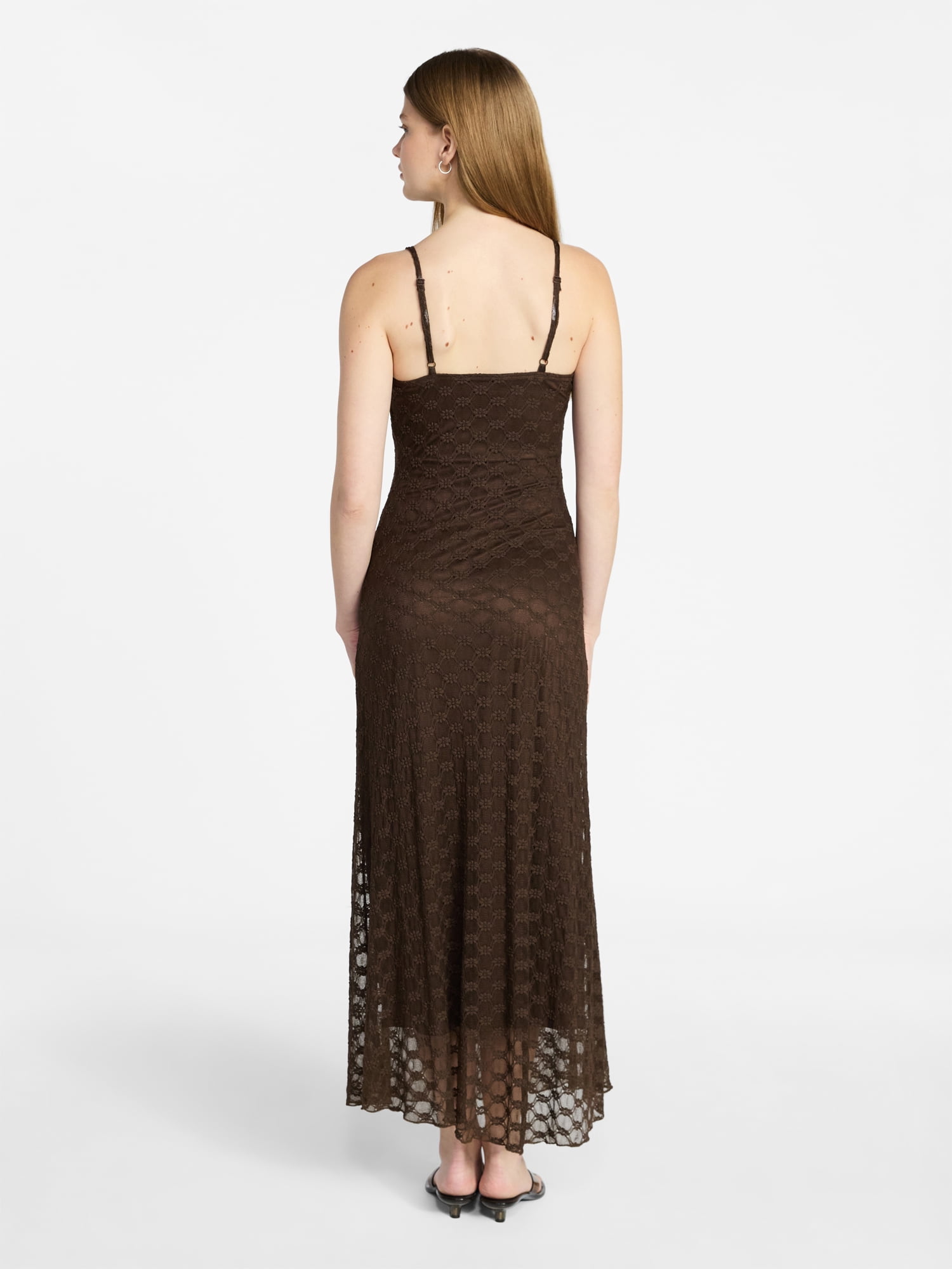 No Boundaries Lace Cami Maxi Dress, Women's XXS-XXL - Walmart.com