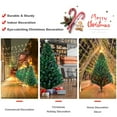 thumbnail image 2 of Hengu 5ft Pre-Lit Fiber Optic Artificial Christmas Tree with Multicolor LED Lights, Metal Stand Holiday Decoration, 2 of 9