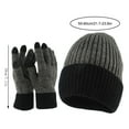 thumbnail image 3 of Glisme Hat Gloves Set Autumn And Winter Plus Thermal Hat And Gloves 2 Piece Set For Men And Women Unisex Warm Set For Cold Weather Black, 3 of 6