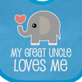 thumbnail image 4 of Inktastic My Great Uncle Loves Me Boys or Girls Baby Bib, 4 of 4