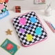 thumbnail image 3 of Sywqhk Girl Cartoon Pu Checkerboard Pattern Tablet Case Zipper Clutch (Negro) Sywqhk Para estrenar, 3 of 6
