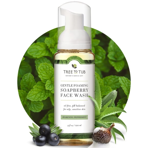 Limpiador facial de árbol a tina para piel sensible, grasoso o combinado con aloe