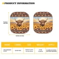thumbnail image 6 of Binienty Sunflower Highland Cow 2 PCS Car Windshield Sun Shade Foldable Sunshade Universal Vehicle Accessories Auto Sun Heat and UV Rays Blocker Keep Your Vehicle Cool 28.5 x 25.5 inches, 6 of 6