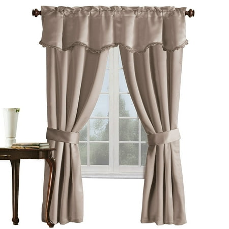 Burlington Black Out Drapery Set With Valance And Tiebacks 99